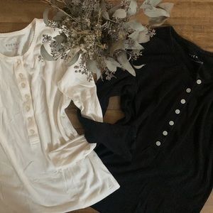 Two Pack!- The Stretch Rib Henley Everlane